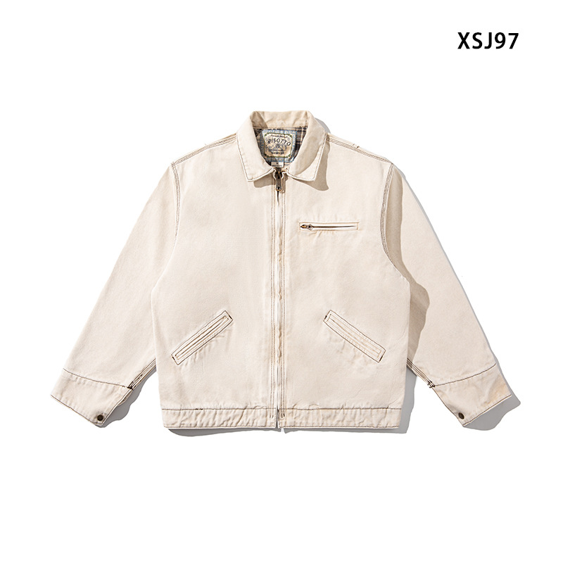 美式复古底特律休闲工装夹克J97卡哈特短款重磅水洗潮牌男外套