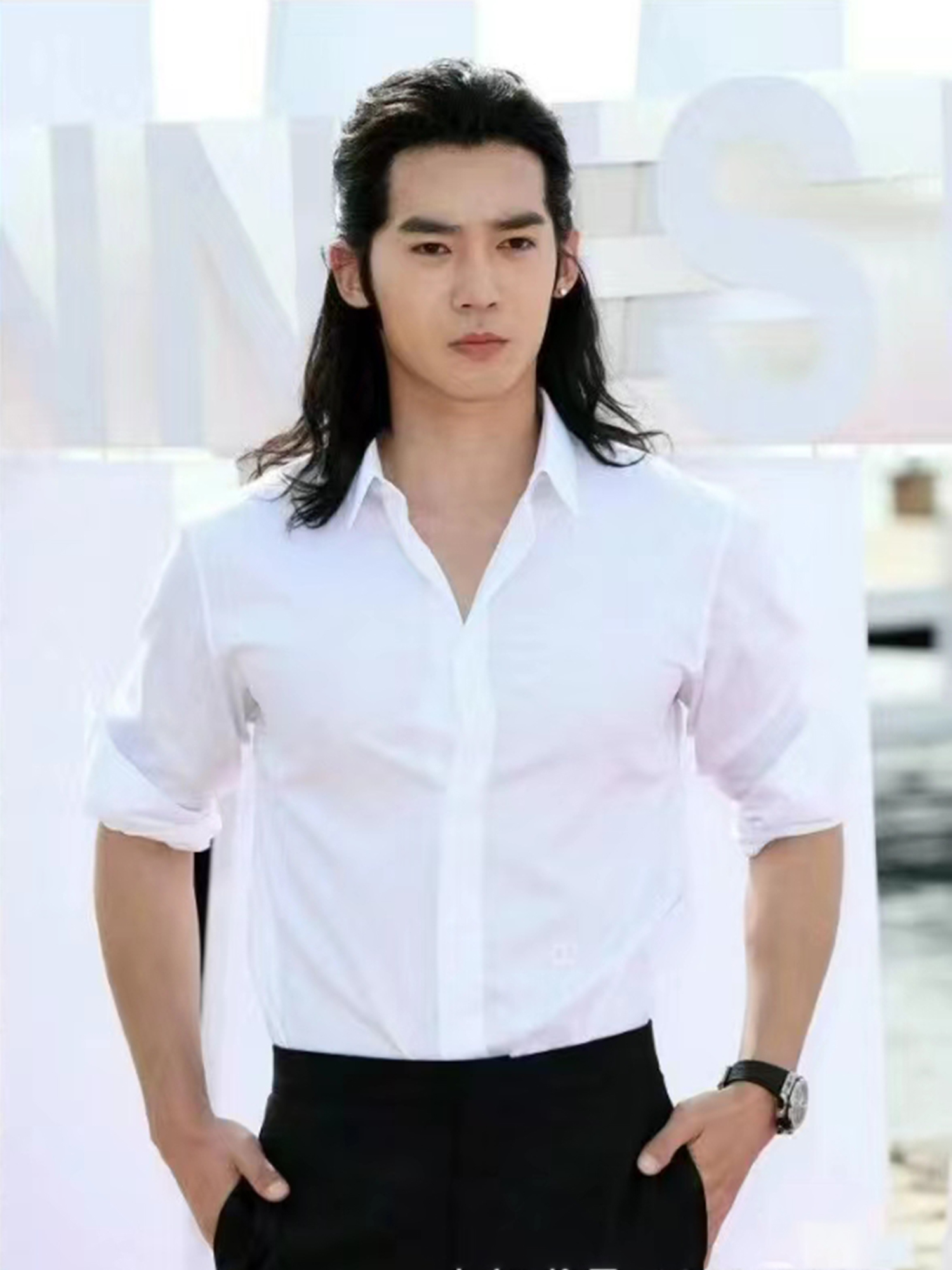 230支4股纱纯棉DP免熨抗皱男式短袖白衬衫时尚商务休闲衬衣