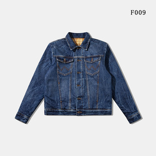 养牛落色WRANGLE款黄石美式工装夹克复古夹棉冬季牛仔外套棉服