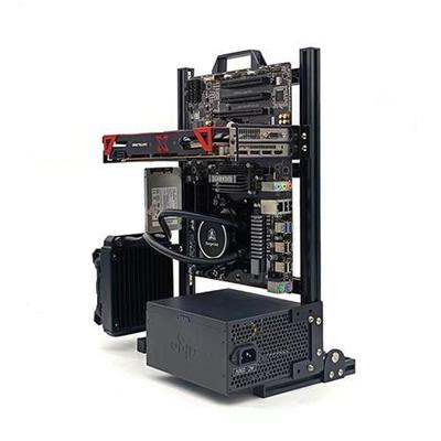 开放式机箱matx铝合金创意个性itx台式机全铝水冷风冷立卧平台