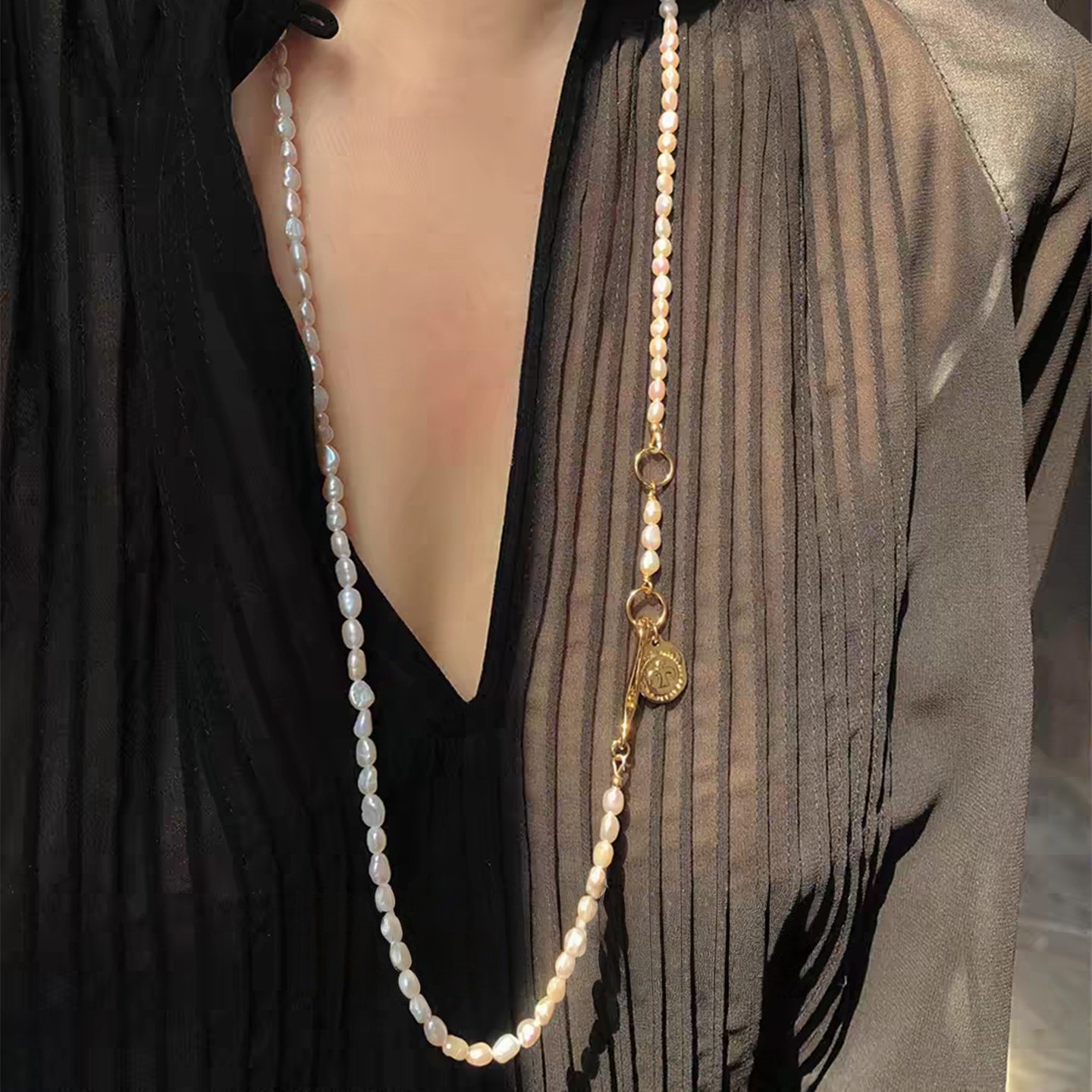 珍氏珠宝天然淡水异形珍珠项链女款 巴洛克轻奢精致秋冬毛衣链,珠宝/钻石/翡翠,颈饰,淘宝优惠券,粉丝福利购,淘宝优惠卷