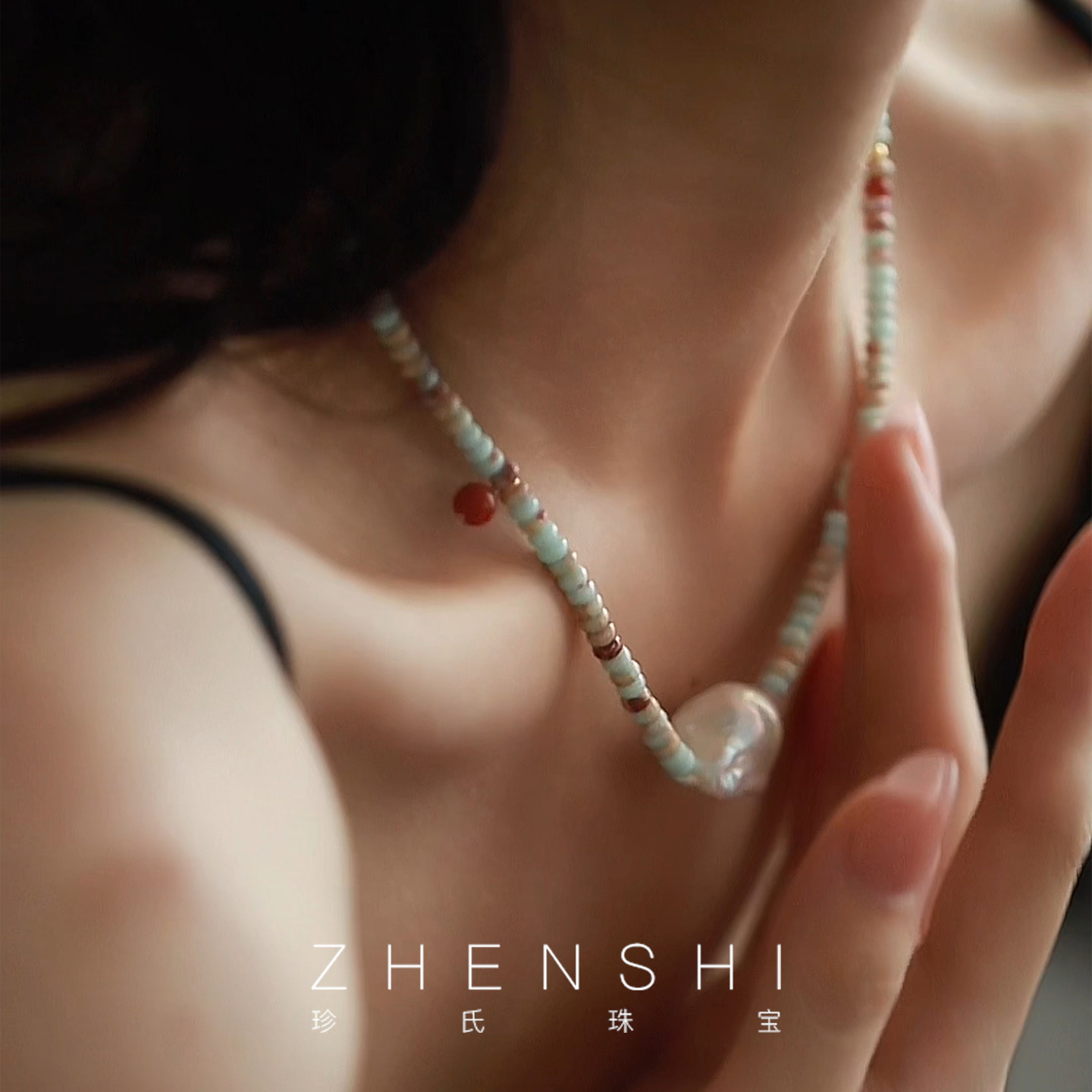 珍氏珠宝天然淡水珍珠项链女款 新中式南红寿山石异形巴洛克颈链,珠宝/钻石/翡翠,颈饰,淘宝优惠券,粉丝福利购,淘宝优惠卷