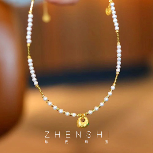 珍氏珠宝天然淡水baby珍珠项链女 轻奢小众气质高级感锁骨链颈链