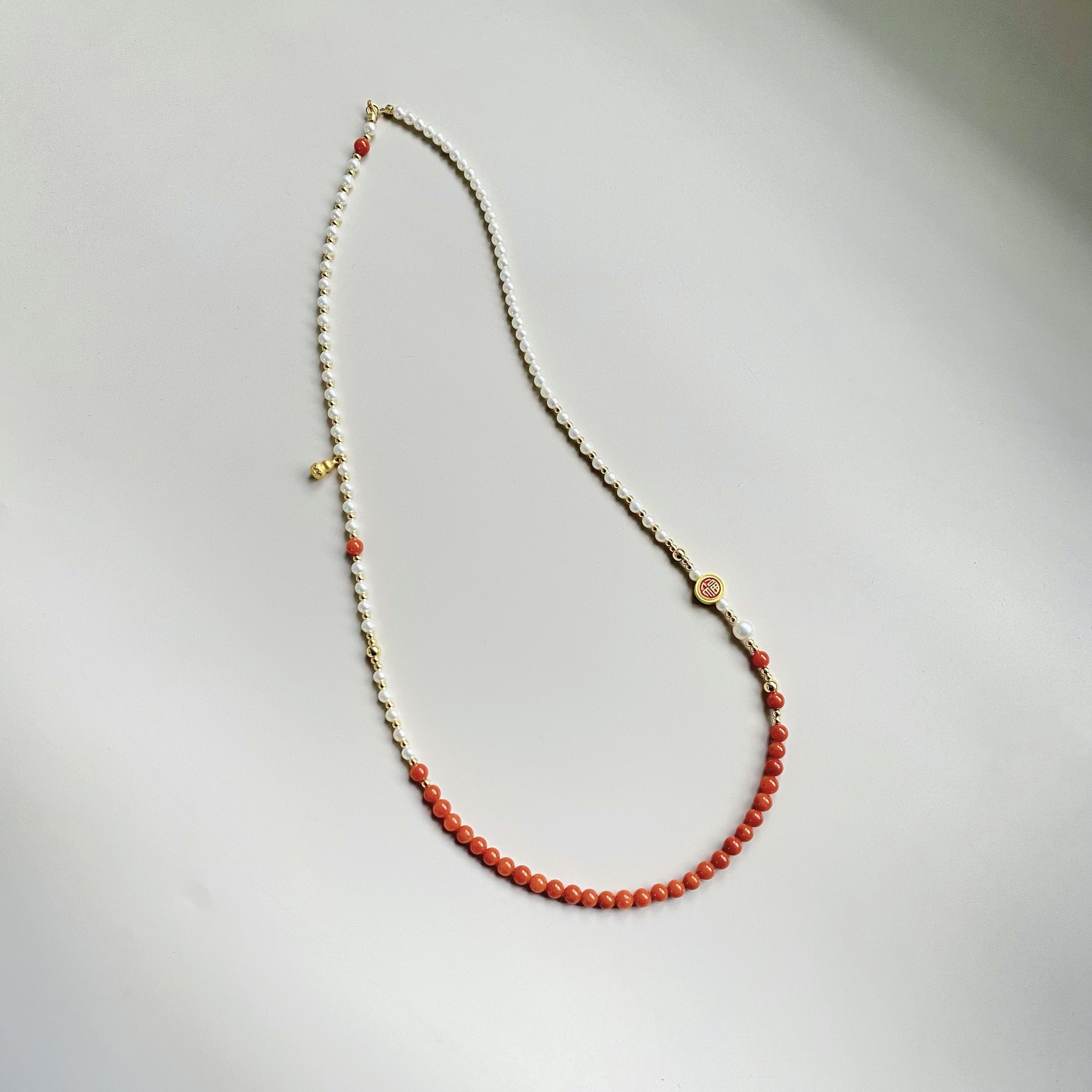 珍氏珠宝天然淡水珍珠项链女款新中式南红气质复古福字长款毛衣链,珠宝/钻石/翡翠,颈饰,淘宝优惠券,粉丝福利购,淘宝优惠卷