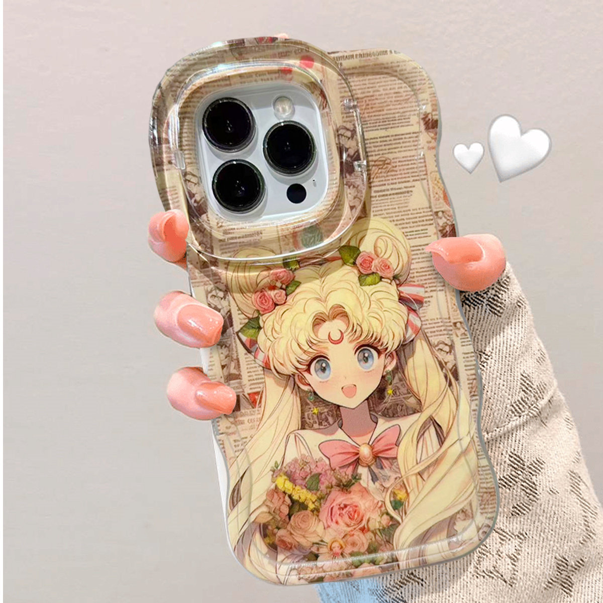 适用vivos19美少女战士x50/x60板凳双支架s20pro小清新ix100/x200卡通动漫s16/s17气囊防摔xx70/x80手机壳