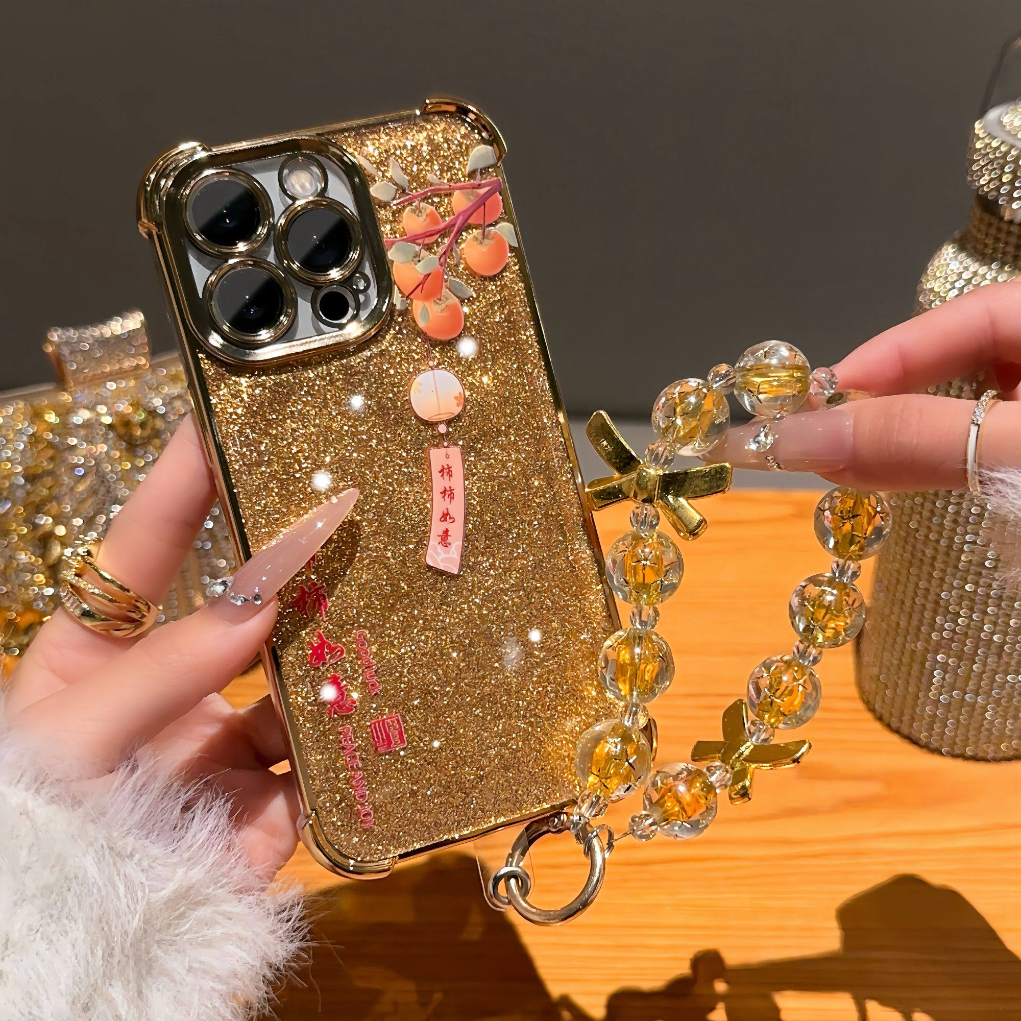 红米小米国风柿柿如意防摔手机壳