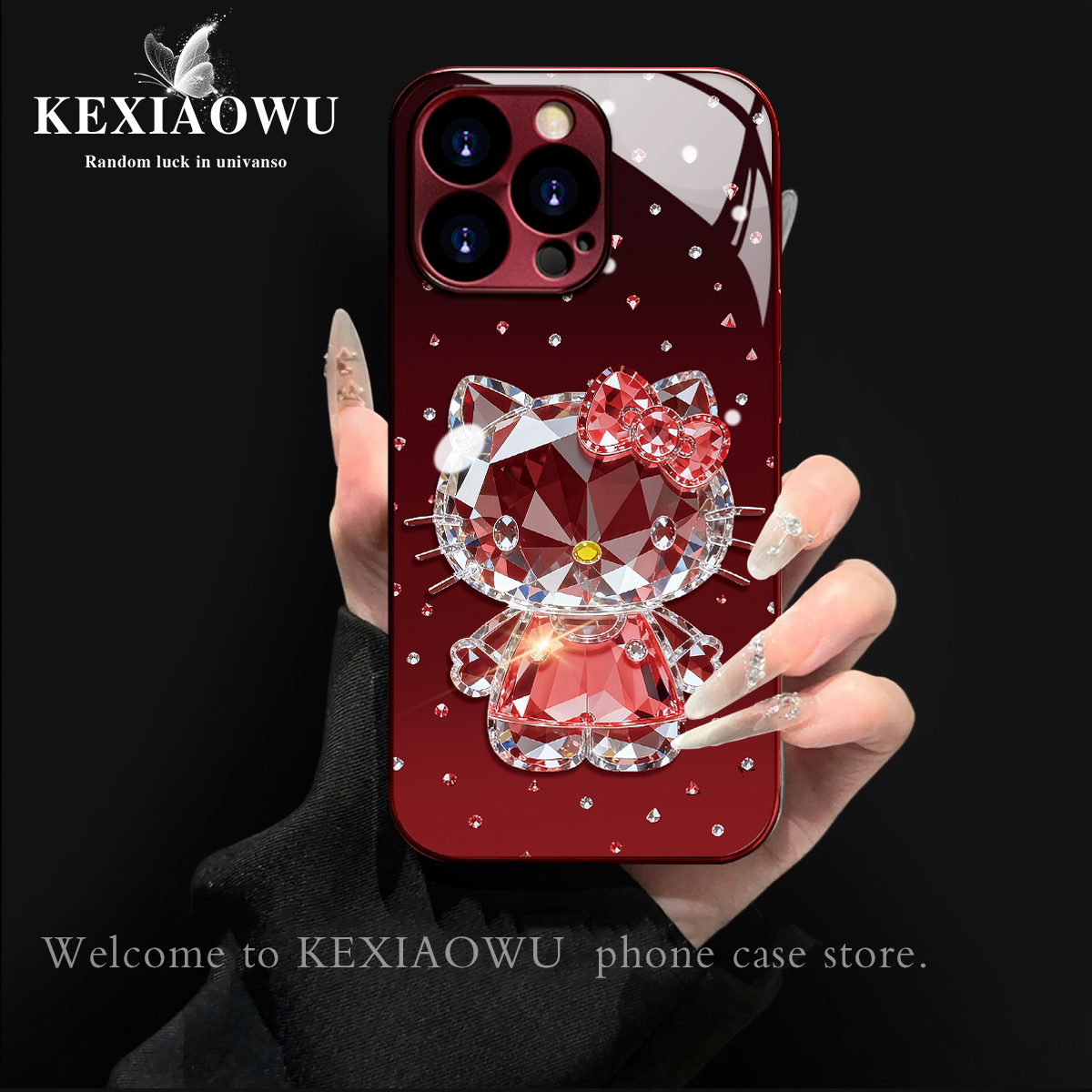 小米红米电镀玻璃防爆手机壳