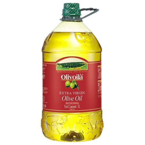 欧丽薇兰 Olivoila 食用油 特级初榨橄榄油5L 红标炒菜送礼健康团