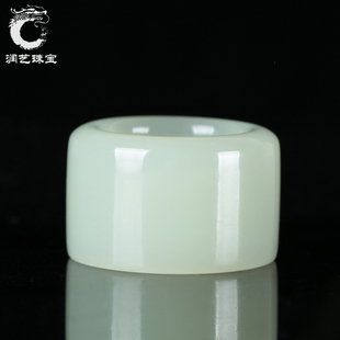 和田玉扳指男女款大拇指玉石戒指天然素面白玉指环文玩玉器手饰品