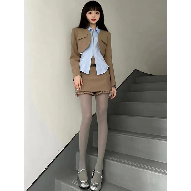 灰色丝袜日系高弹美腿塑形打底连裤袜辣妹性感天鹅绒黑丝袜女秋冬