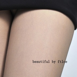 肤色渔网丝袜小网眼细网连袜肉色网格女夏季 无缝密网纱网面状 薄款