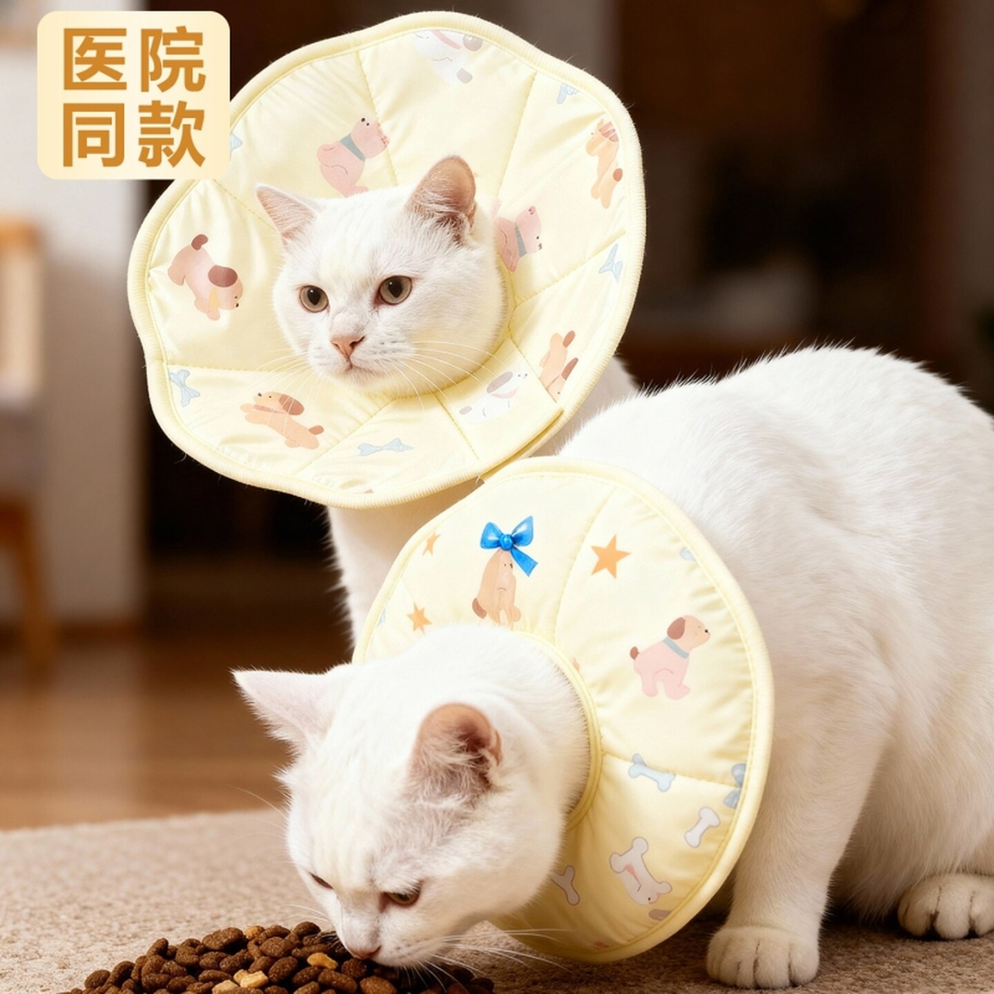 猫咪伊丽莎白圈项圈绝育防舔不勒脖子猫头套可调节小型犬狗狗防水
