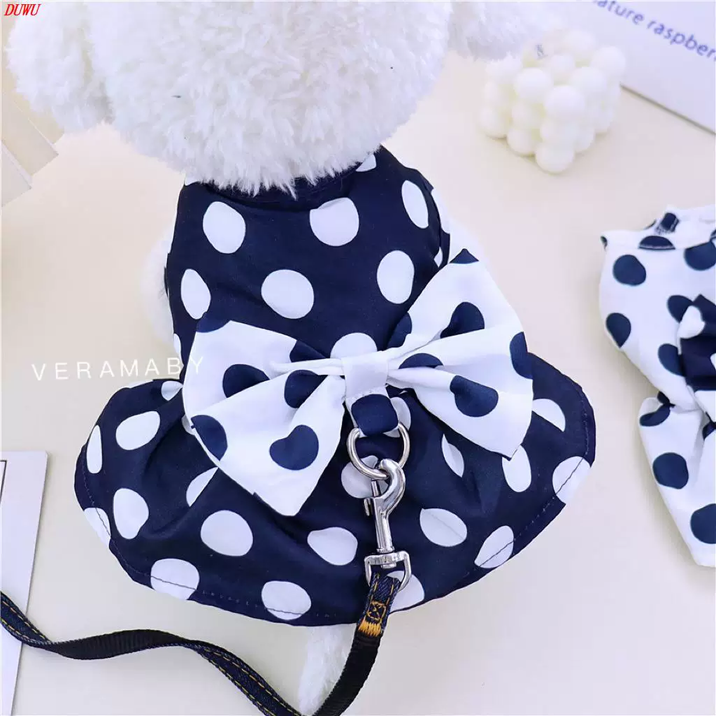 宠物小狗猫咪衣服春夏天夏装薄款波点裙子小型犬幼犬泰迪比熊博美