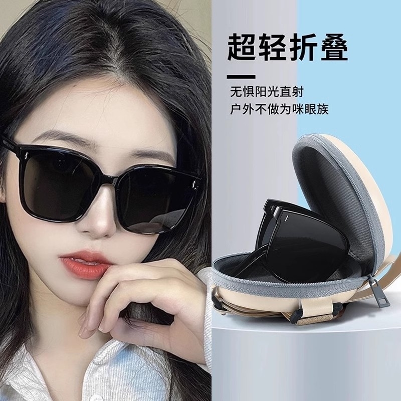 超轻折叠墨镜可套近视镜女大框显脸小防紫外线专用眼镜外配太阳镜