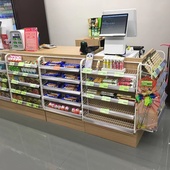 单面靠墙 商品架吧台药店便利店 收银台前小货架超市迷你超市货架