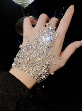 新娘高级感手饰个性闪钻流苏