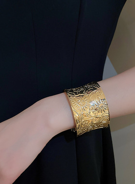 欧美夸张朋克开口宽手镯