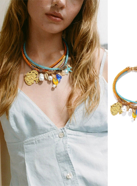 夏日海洋风叠戴鱼儿海星贝壳吊坠