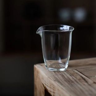 日式玻璃公道杯加厚茶海匀杯分茶器玻璃茶盅湖绿把手功夫茶具茶艺