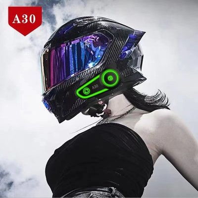 头盔蓝牙耳机A30摩托车骑士全盔A10内置对讲机男女防水一体