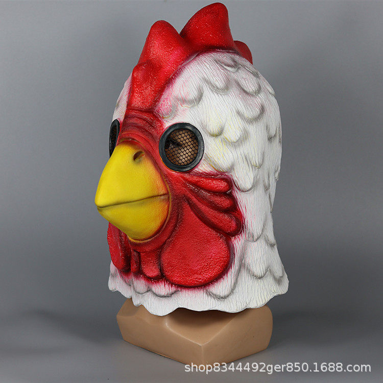 火鸡面具鸟嘴头套游戏火线迈阿密鸡风怒的小面具万圣节动物头套