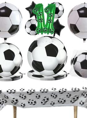 Soccer Party Disposable Tableware Paper Plates Cups Napkins