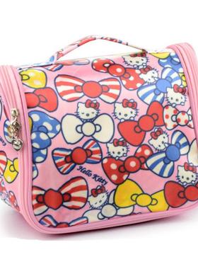 Cute cartoon KT cat large capacity cosmetic bag Oxford cloth