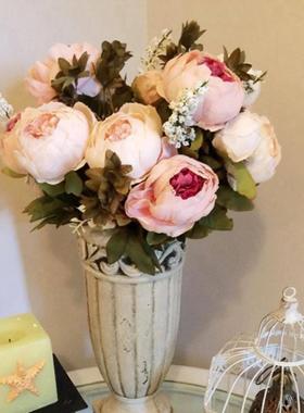 1Bunch European Artificial Peony Flowers Silk Fake Flowers W