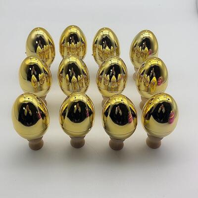 Easter Eggs 6/8cm Open Plating Plastic Gold Eggshell Kinderg
