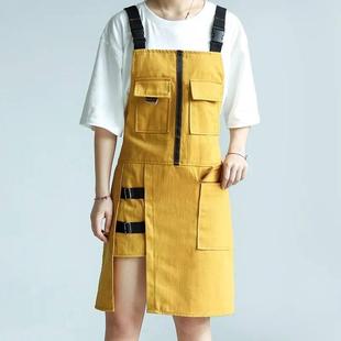 Women Hairs Work Shop Tea Milk and Men for Apron Denim