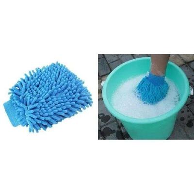 Chenille Microfiber Scratch-Free Car Wash Mitt Double Sided