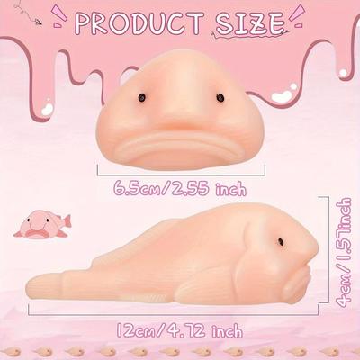 1Pc Blobfish Squeeze Toys Sensory Animal Soft Pop Fidget Toy