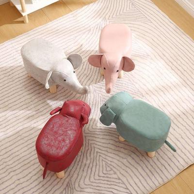 Novelty Animal Footstools Stool Ottoman PU Padded Cushion