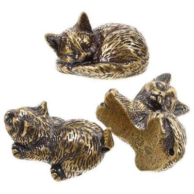 3 Pcs Brass Ornament Decorative Statue Sculpture Shape