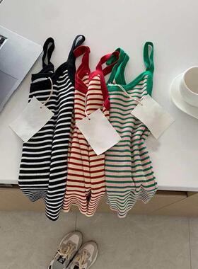 tendy French stripe suspenders for women, pure desire, Hong