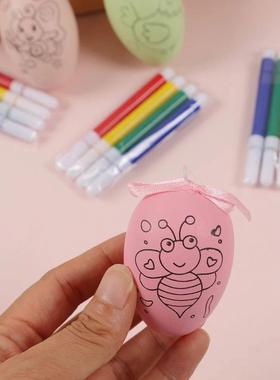 12pcs DIY Painting Easter Eggs for Children Arts Crafts Col