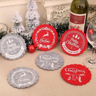 Felt Christmas Coasters Set for Hotel Restaurant & Home圣诞
