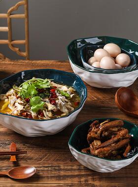 Ceramic large salad bowl buffet restaurant fruit bowl