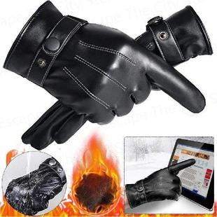 Men Touch Screen Gloves PU Leather Protection Riding Gloves