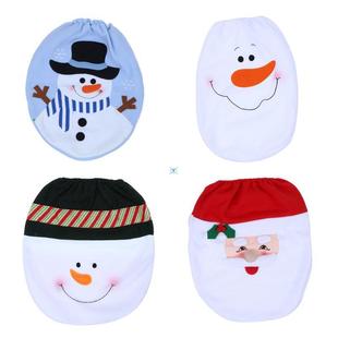Toilet Christmas Seat Cover Lid 1pc Snowman Merry