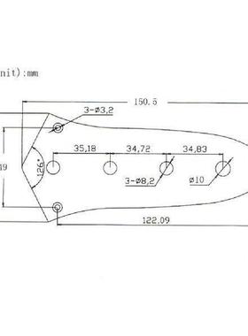 1pc 4 Holes Metal Bass Control Plate With Screws For Jazz