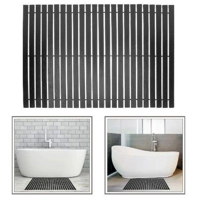 Bamboo Bath Mat Non Slip Bathroom Floor Cushion Shower Foot