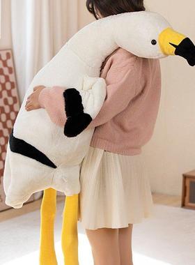 Large pink flamingo pillow plush toy doll Sleeping leg clip