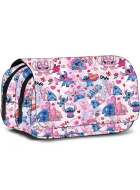 Anime Stitch Fully Printed Flap Pen Bag Stationery Box Penci