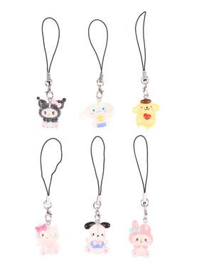 1PCS Sanrio Phone Pendant Melody Cinnamoroll Keychain Lanyar