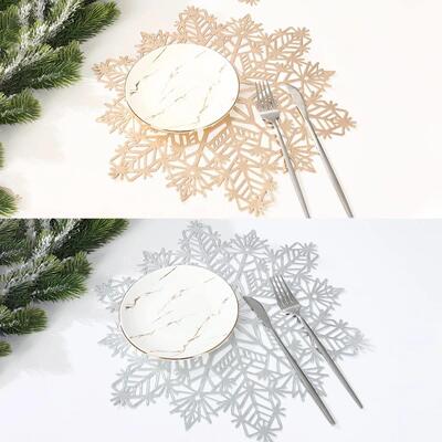 Christmas Snowflake Placemats Merry Christmas Decoration