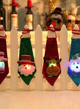 Christmas decorated sequin tie tie圣诞装饰领带