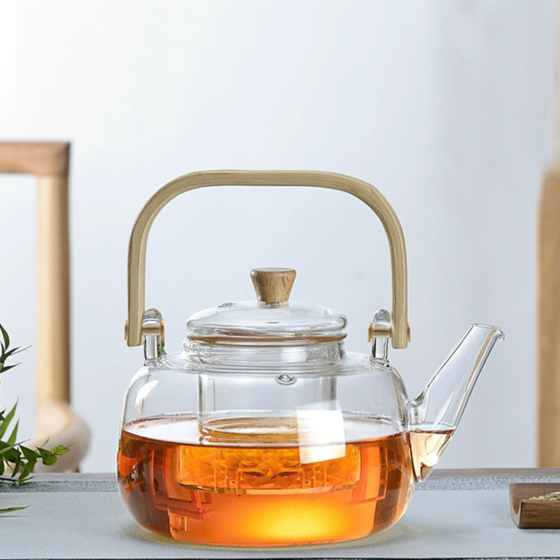 煮茶壶玻璃电陶炉加热烧水提梁泡茶壶耐高温家用全自动养生蒸茶器