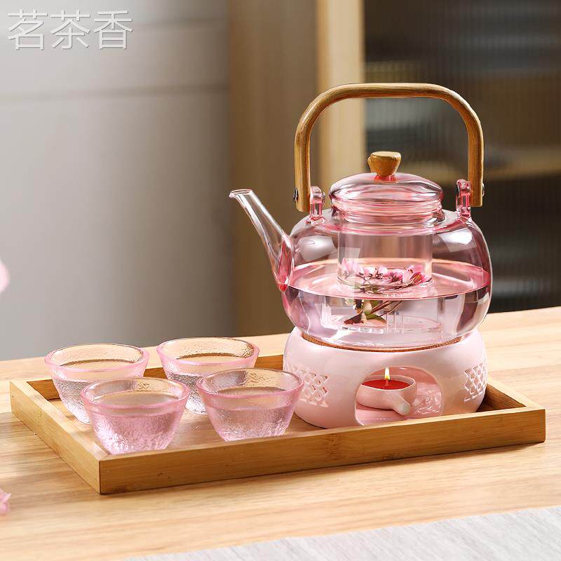 玻璃泡茶壶女蜡烛加热温泡茶炉养生水果花茶壶2025新款家用茶具套图片