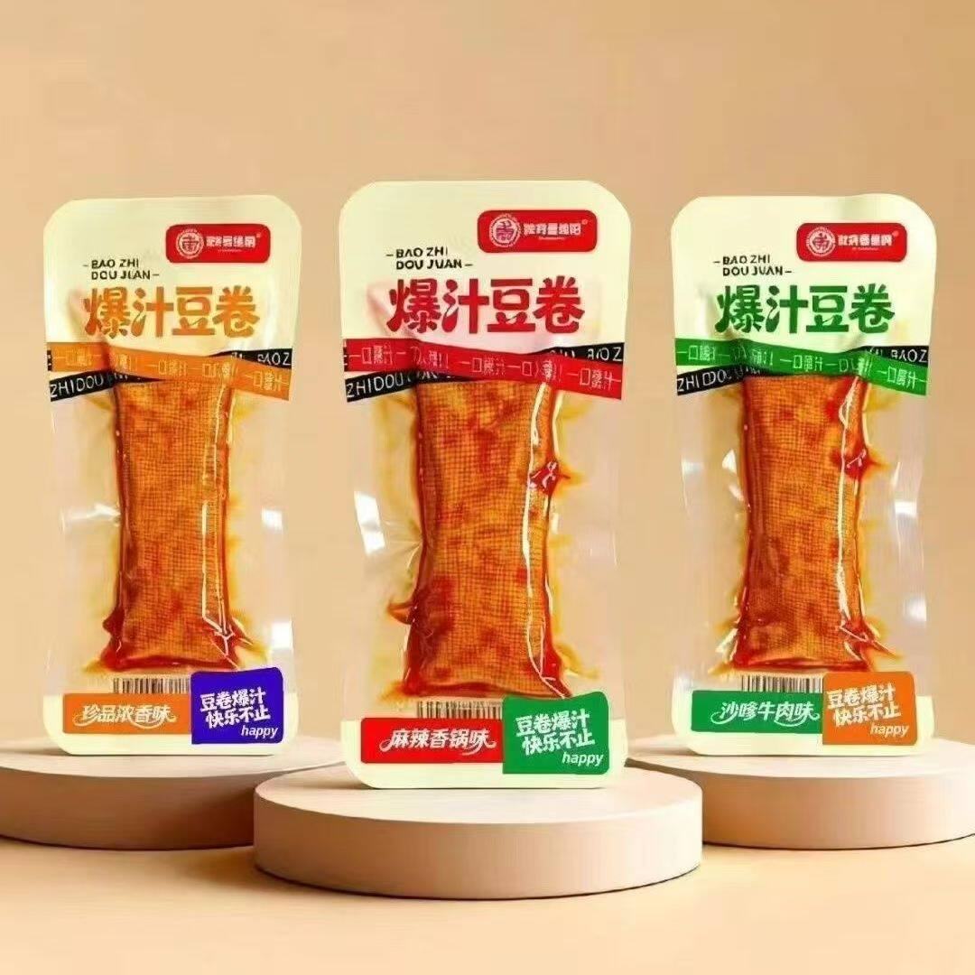 爆汁豆卷香菇豆卷豆干辣条独立小包休闲零食办公室下酒